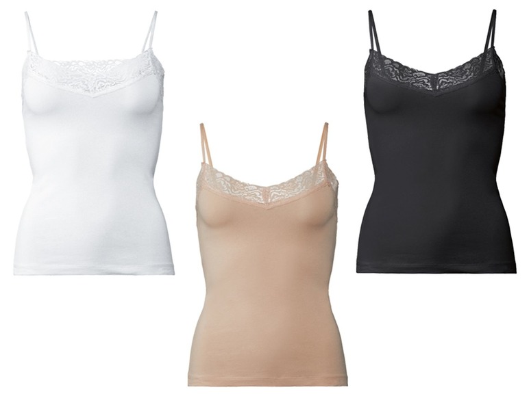 Ga naar volledige schermweergave: ESMARA® Lingerie Set van 3 spaghettitops van een biokatoenmix - afbeelding 7