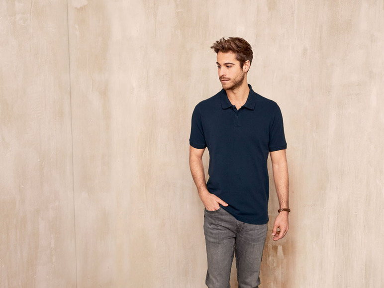 Ga naar volledige schermweergave: LIVERGY® Regular fit biokatoenen polo met zijsplitten - afbeelding 30
