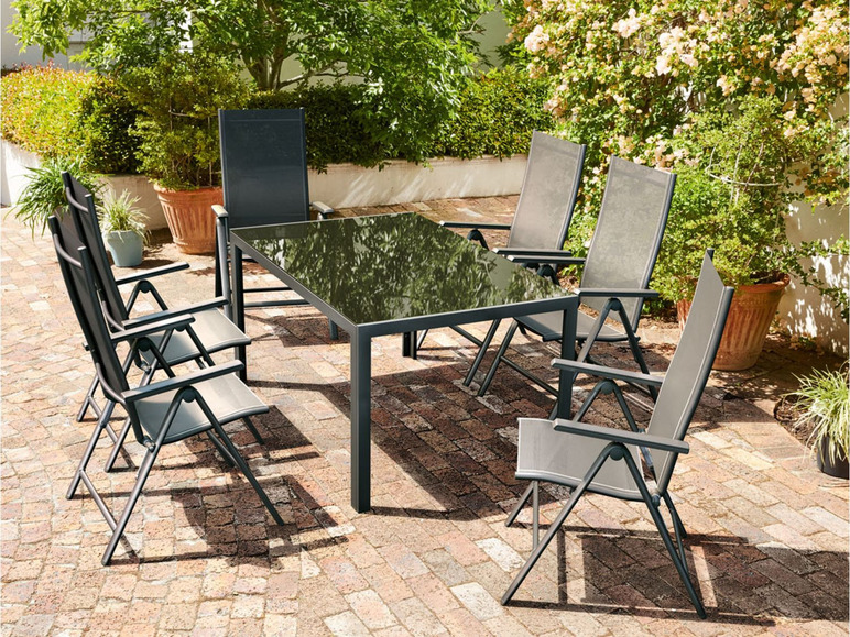 Aller en mode plein écran FLORABEST® Table de jardin en aluminium, plateau réversible - Photo 12