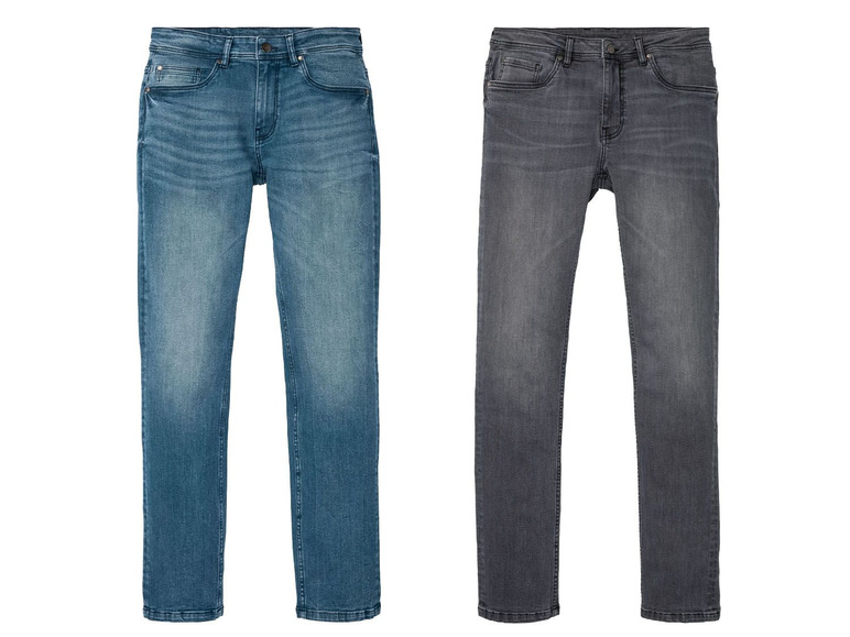 Ga naar volledige schermweergave: LIVERGY® Jeans voor heren, slim fit, katoen en elastaan - afbeelding 1