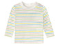 T-shirt à manches longues rayé blanc pour bébé.