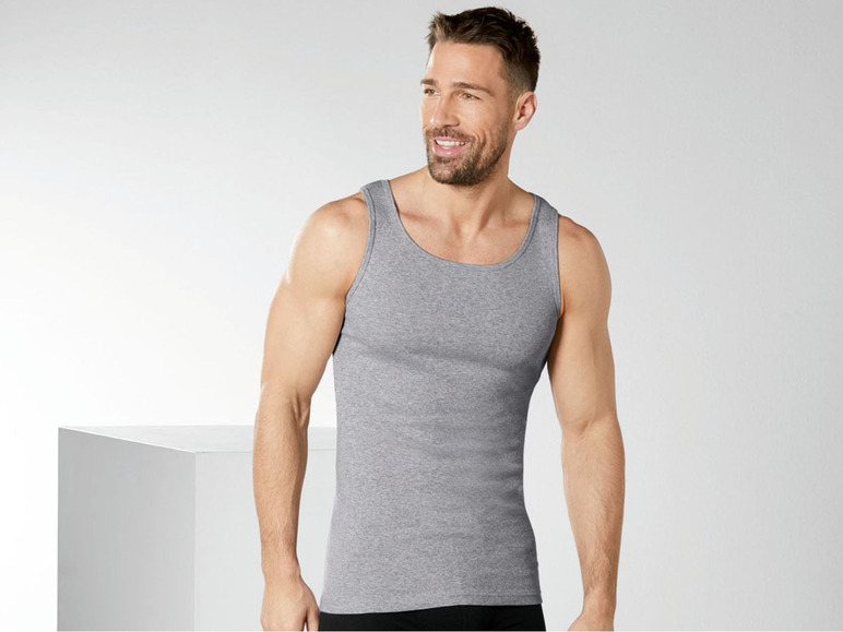 Aller en mode plein écran LIVERGY® Maillot de corps pour hommes, coton bio pur - Photo 5