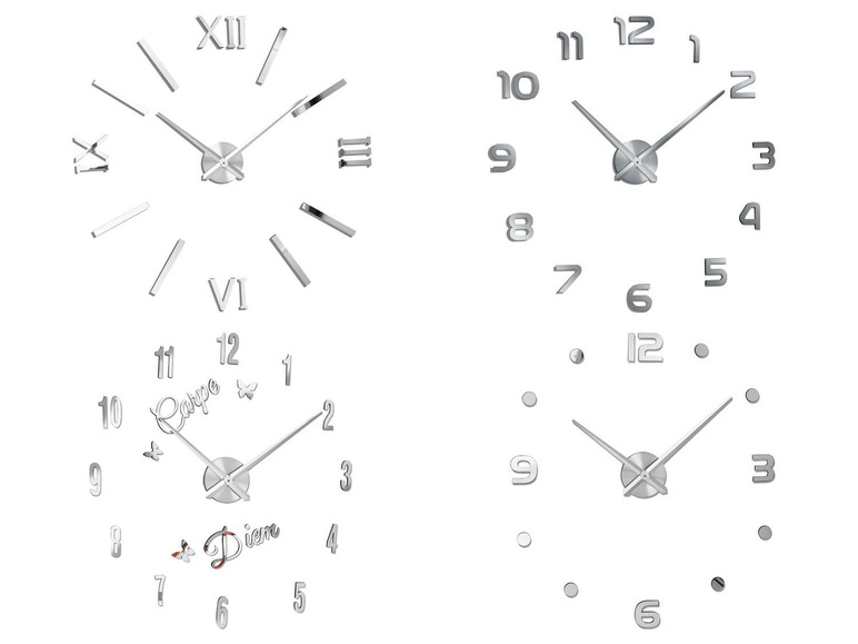 Aller en mode plein écran AURIOL® Horloge murale, chiffres autocollants - Photo 1