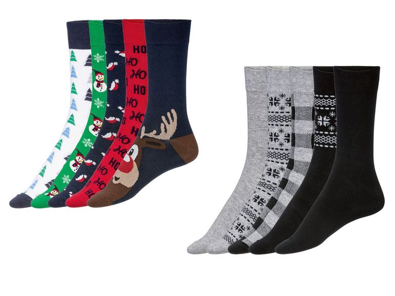 Aller en mode plein écran LIVERGY® Chaussettes pour hommes, set de 5 paires, coton, polyamide et élasthanne - Photo 1