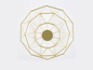 Een gouden, geometrische fruitmand