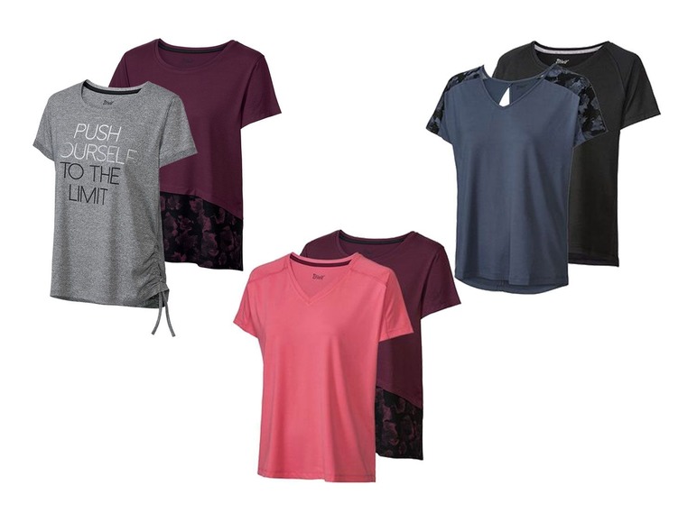 Aller en mode plein écran CRIVIT Set de 2 T-shirts de sport pour femmes - Photo 1