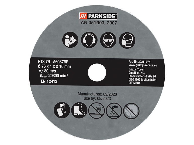 Ga naar volledige schermweergave: PARKSIDE® Haakse accuslijper »PWSA 12 B1«, 12 V - afbeelding 8