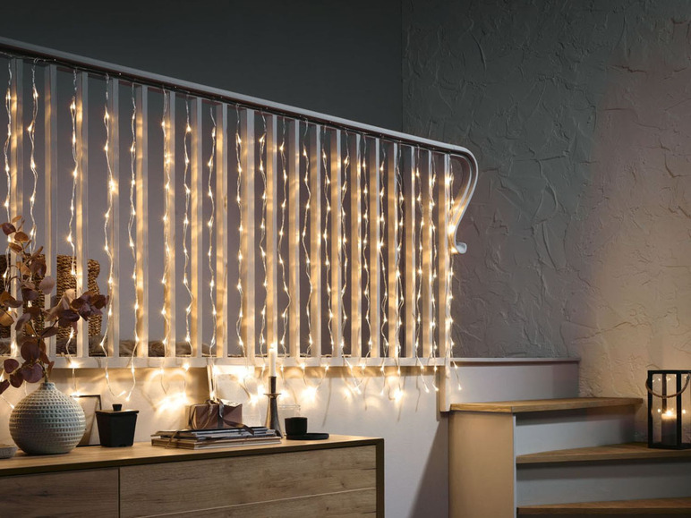 Aller en mode plein écran Melinera Rideau lumineux à LED, 2 x 1 m - Photo 4