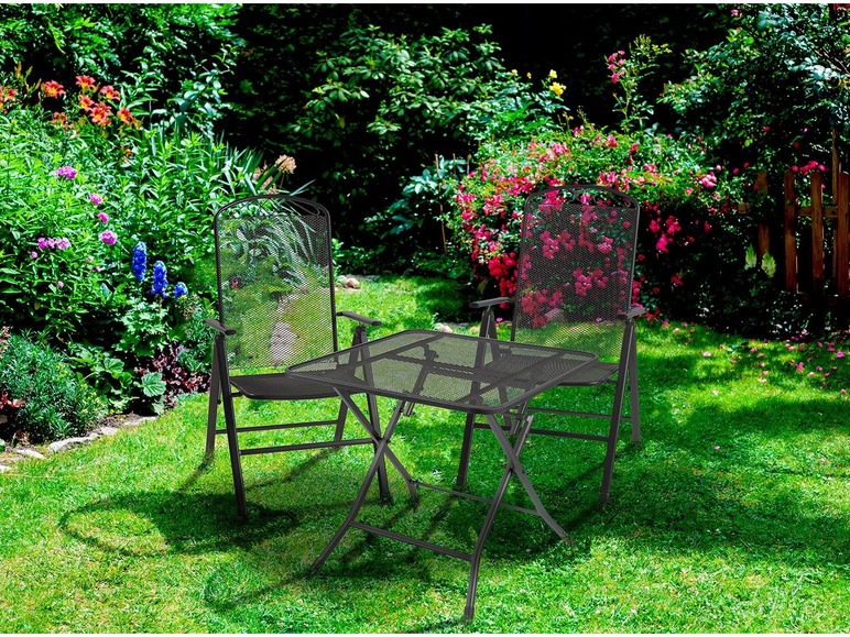 Aller en mode plein écran florabest Set de 2 chaises de jardin en métal, pliable - Photo 2