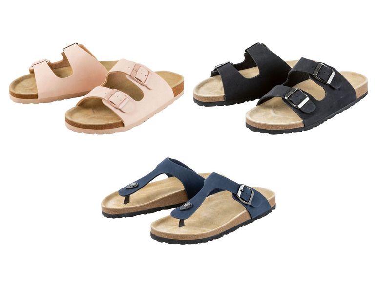 Ga naar volledige schermweergave: esmara® Slippers of teenslippers met lederen binnenzool - afbeelding 1