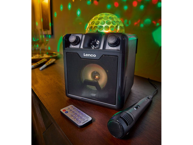 Ga naar volledige schermweergave: Lenco Karaoke systeem met microfoon & Bluetooth - afbeelding 2