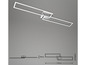 Moderne LED-plafondlamp met rechthoekige armaturen.