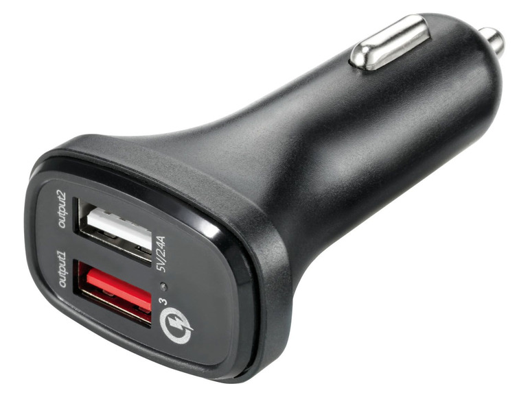 Aller en mode plein écran SILVERCREST® Chargeur allume-cigare, 2 ports de charge USB, 12/24 V - Photo 1