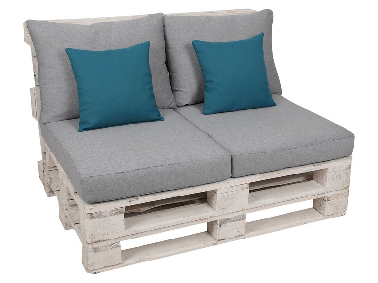 Ga naar volledige schermweergave: GO-DE Textil Tuinkussenset voor pallets, 80 x 60 x 12 cm, inclusief 2 sierkussens - afbeelding 8