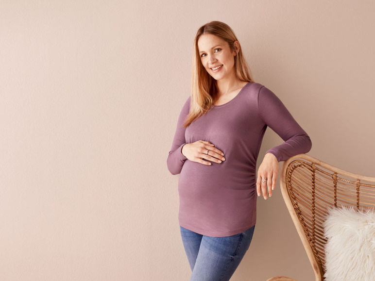 Ga naar volledige schermweergave: ESMARA® Zwangerschapsshirt met lange mouwen van een katoenmix - afbeelding 6