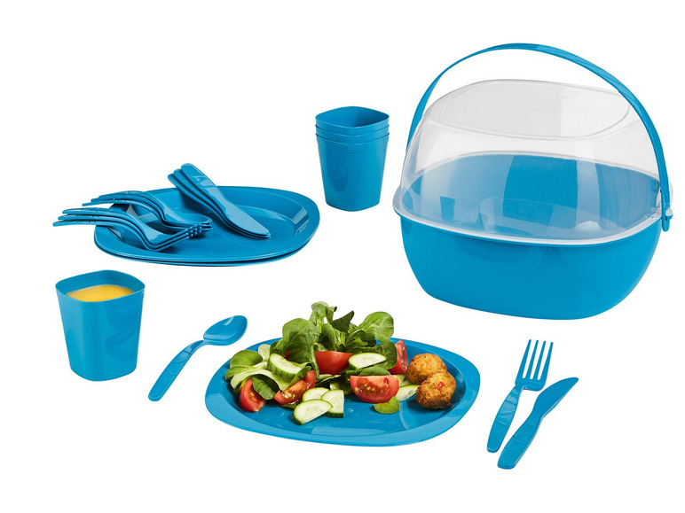 Ga naar volledige schermweergave: ERNESTO® Picknickset, 21 stuks, met draagkoffer - afbeelding 2