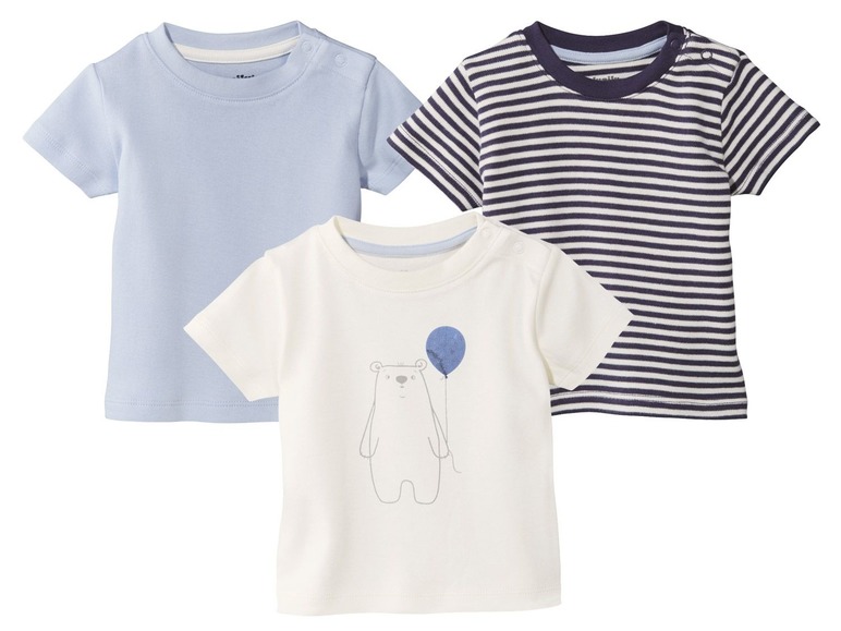 Ga naar volledige schermweergave: LUPILU® Set van 3 T-shirts voor baby's - afbeelding 1