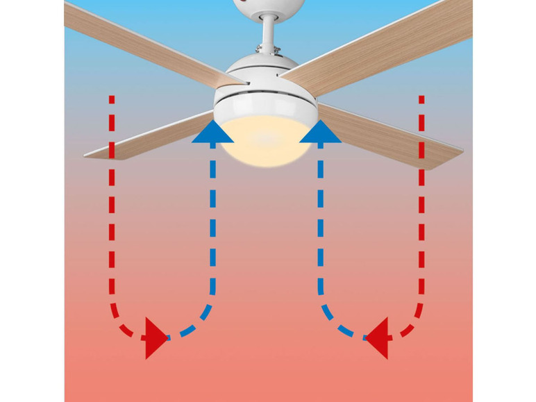 Ga naar volledige schermweergave: Livarno Home Plafondventilator, met ledlamp - afbeelding 5