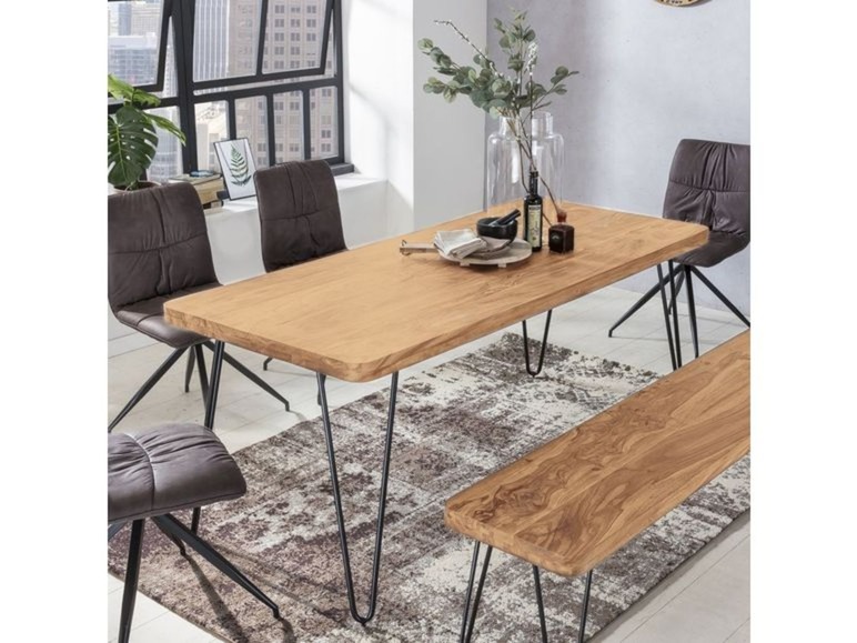 Ga naar volledige schermweergave: Wohnling Eettafel, 160 / 200 x 80 cm - afbeelding 2