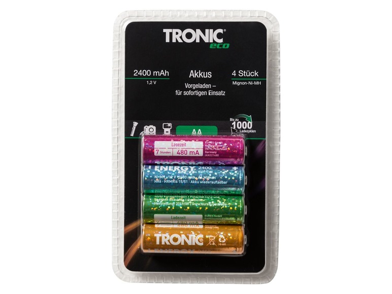 Ga naar volledige schermweergave: TRONIC® Oplaadbare batterijen, Ni-MH, 4 stuks - afbeelding 3
