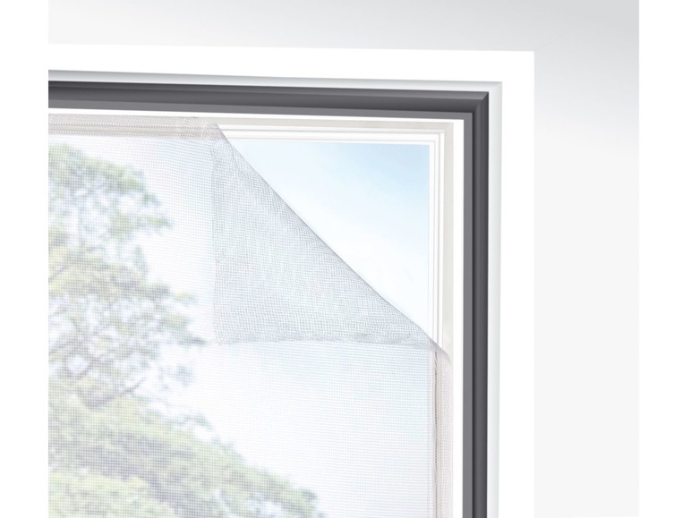 Ga naar volledige schermweergave: Set van 2 vliegengordijnen voor raam, 130 x 150 cm - afbeelding 4