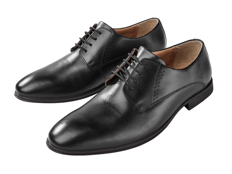 Ga naar volledige schermweergave: LIVERGY® Lederen derbyschoenen voor heren - afbeelding 2