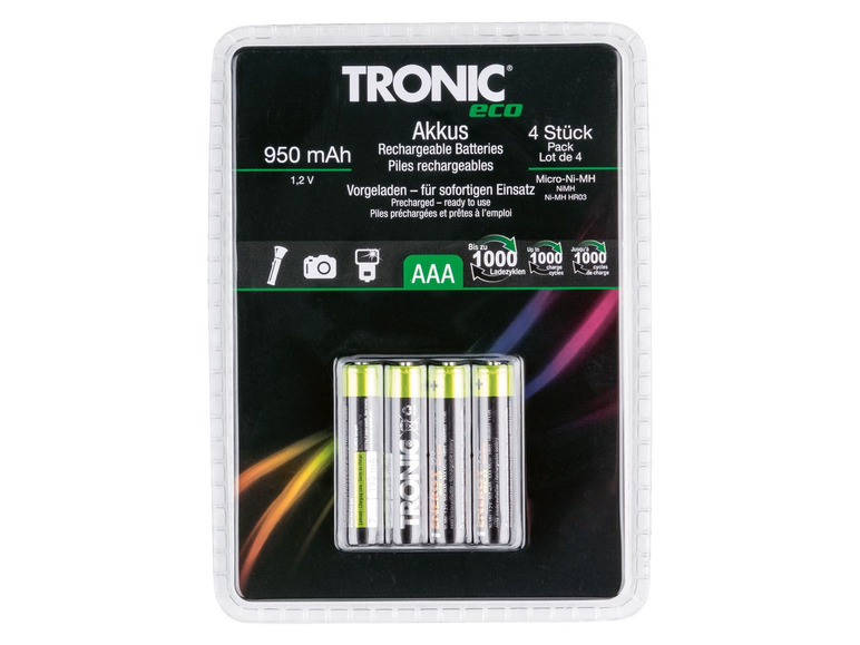 Ga naar volledige schermweergave: TRONIC® Oplaadbare batterijen, Ni-MH, 4 stuks - afbeelding 3