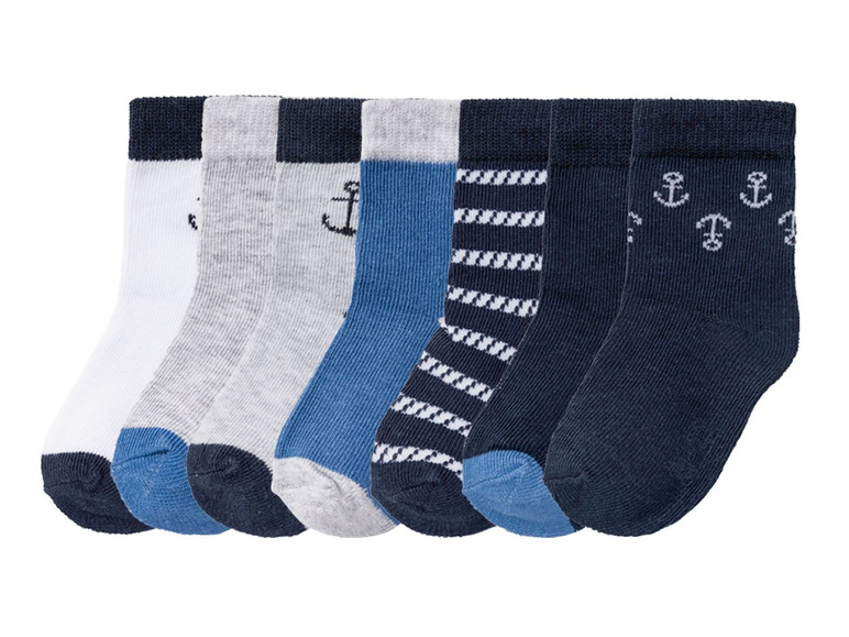 Aller en mode plein écran lupilu® Set de 7 paires de chaussettes pour enfants en mélange de coton bio - Photo 7