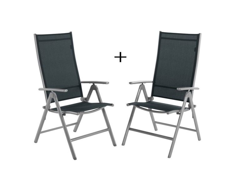 Aller en mode plein écran florabest Set de 2 chaises de jardin en aluminium - Photo 1