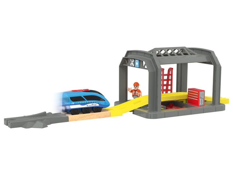 Ga naar volledige schermweergave: Playtive Trein met tunnels, brug of werkplaats - afbeelding 8