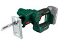 Cordless reciprocating saw with Parkside X20V battery and metal blade.