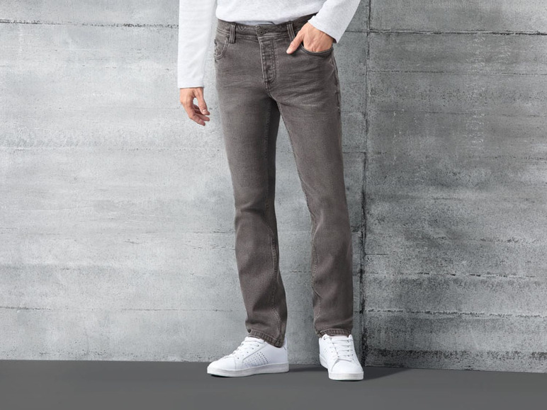 Ga naar volledige schermweergave: LIVERGY® Jeans voor heren, slim fit, katoen en elastaan - afbeelding 3