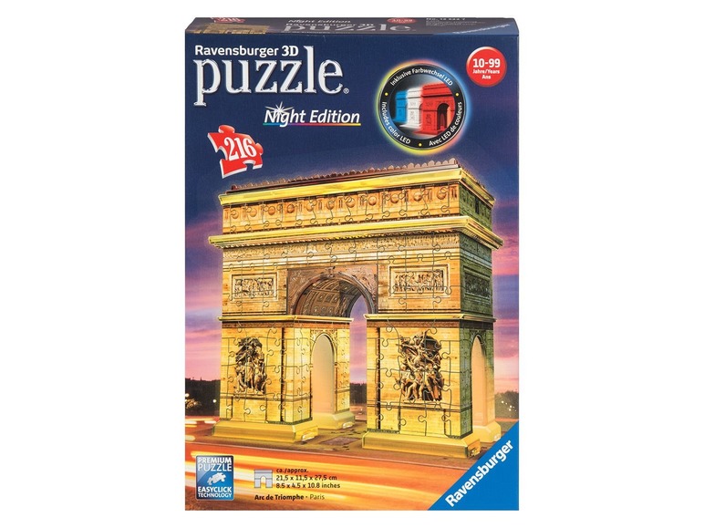 Ga naar volledige schermweergave: Ravensburger 3D-reuzenpuzzel Arc de Triomphe - afbeelding 2