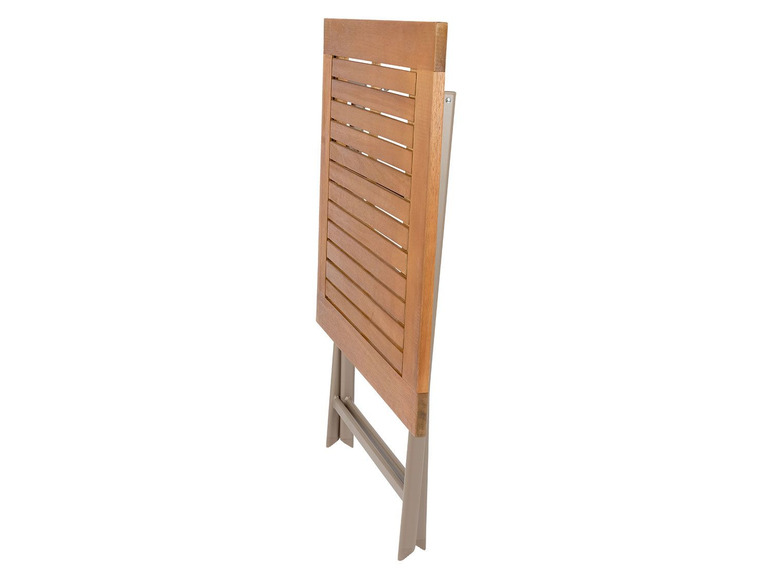 Ga naar volledige schermweergave: FLORABEST® Aluminium klaptafel met houten tafelblad, inklapbaar - afbeelding 3