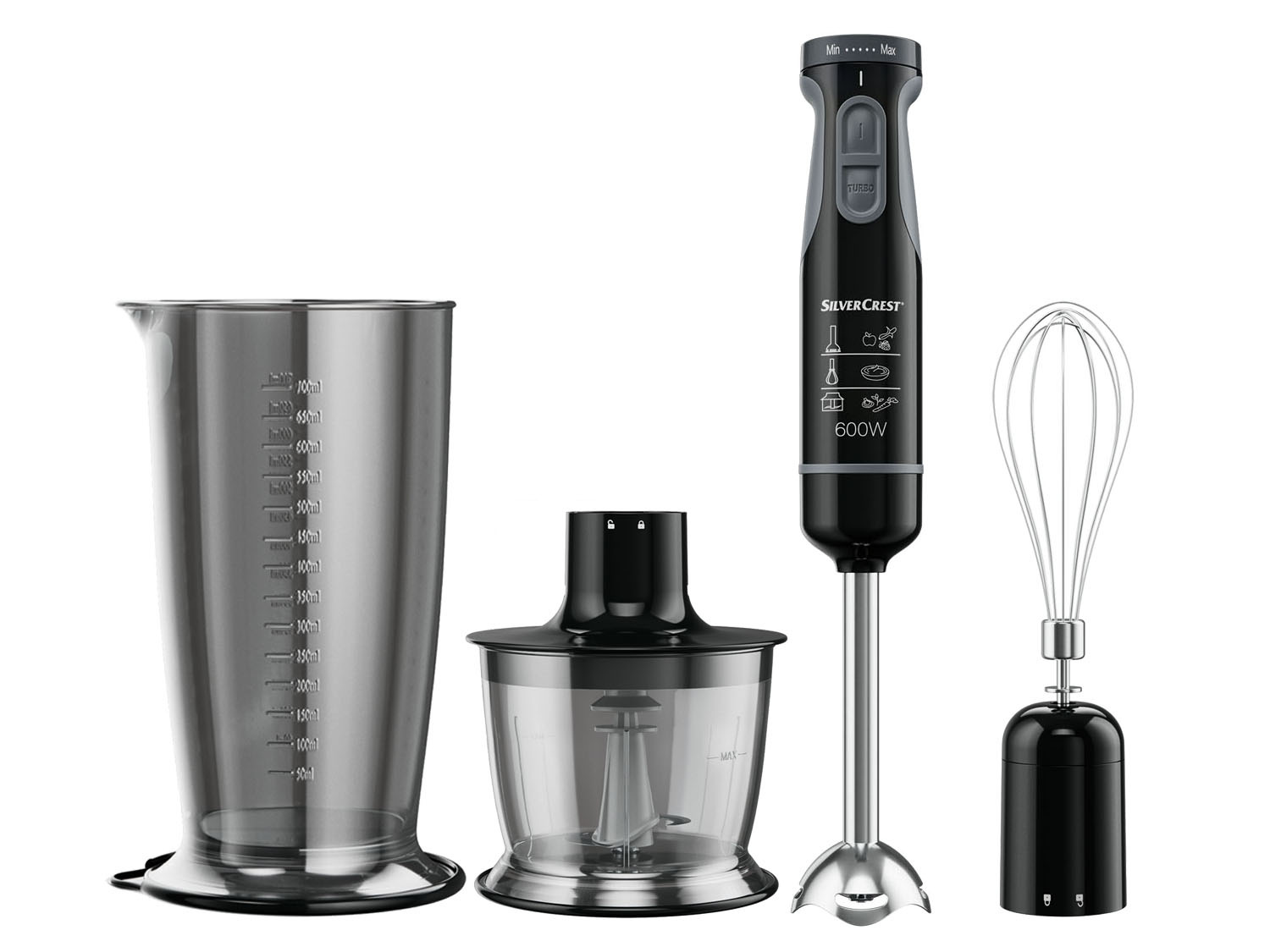 SILVERCREST® Staafmixerset, 600 W, 5 snelheden