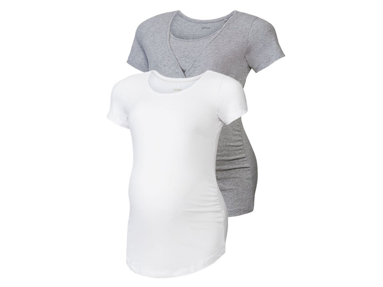 Ga naar volledige schermweergave: esmara Set van 2 zwangerschapsshirts van een katoenmix - afbeelding 2