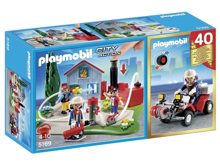 Ga naar volledige schermweergave: Brandweerinterventie met quad (5169), Playmobil - afbeelding 1