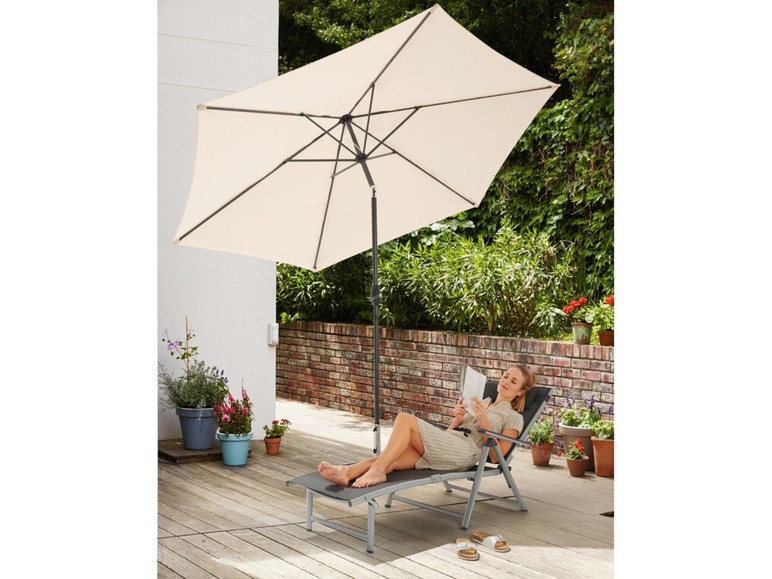 Ga naar volledige schermweergave: florabest Parasol Ø 294 cm, handzwengel, knikvoorziening - afbeelding 3