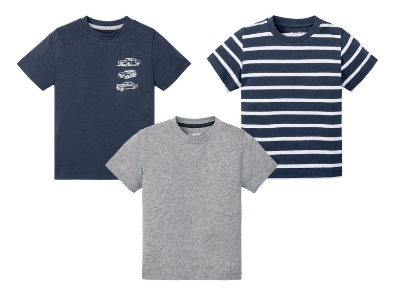 Aller en mode plein écran lupilu® Set de 3 T-shirts enfants en mélange de coton bio - Photo 1
