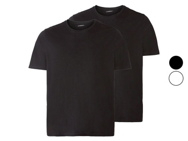 LIVERGY® Set de 2 T-shirts en coton avec col rond