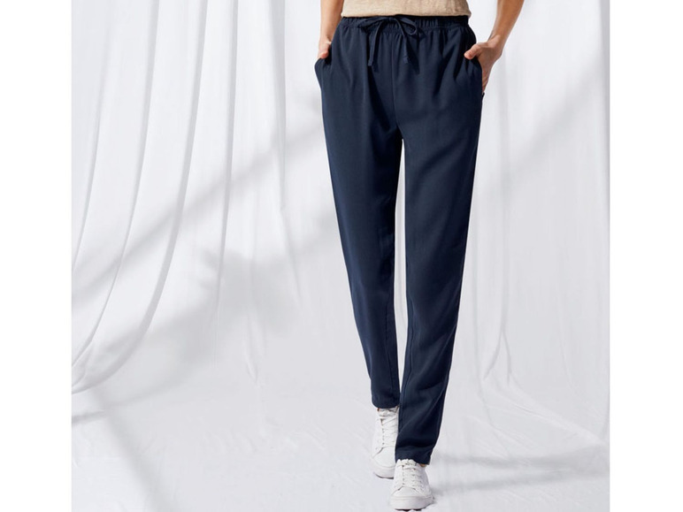 Aller en mode plein écran Pantalon ou jupe-culotte pour femmes, aspect lin, polyester - Photo 11