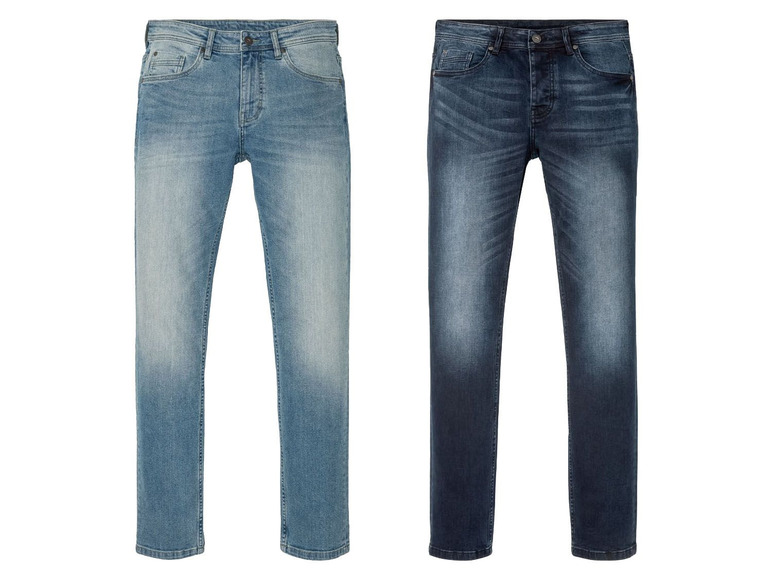 Ga naar volledige schermweergave: LIVERGY Jeans voor heren, slim fit, katoen en elastaan - afbeelding 1