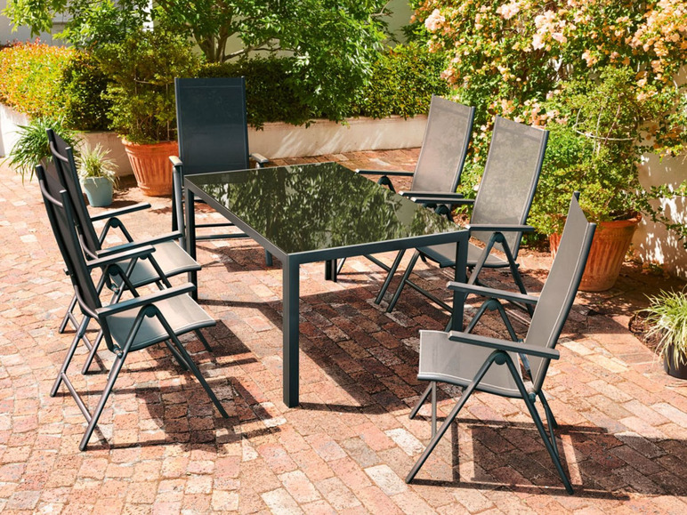 Aller en mode plein écran FLORABEST® Table de jardin en aluminium, plateau réversible - Photo 11
