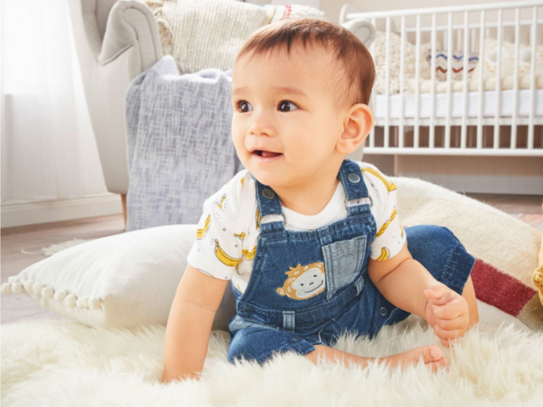 Aller en mode plein écran lupilu® Salopette en jean bébé, coton - Photo 5