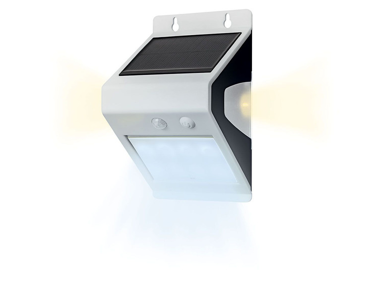 Aller en mode plein écran LIVARNO LUX Applique murale solaire à LED, set de 2, détecteur de mouvements 5 m - Photo 2