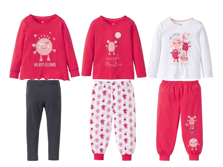 Ga naar volledige schermweergave: lupilu® Pyjama voor meisjes - afbeelding 1