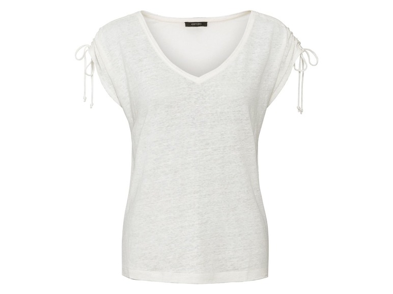 Ga naar volledige schermweergave: esmara® T-shirt voor dames, puur linnen - afbeelding 2