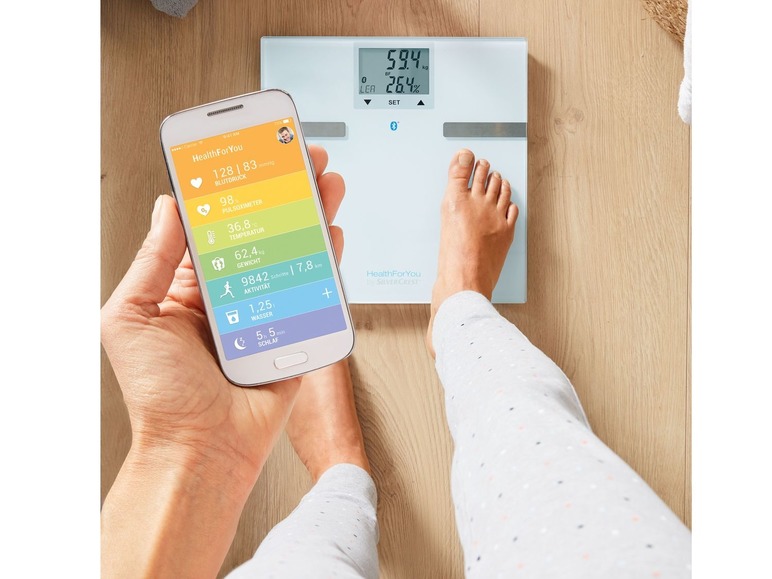 Ga naar volledige schermweergave: SILVERCREST® Diagnostische personenweegschaal met Bluetooth® - afbeelding 2
