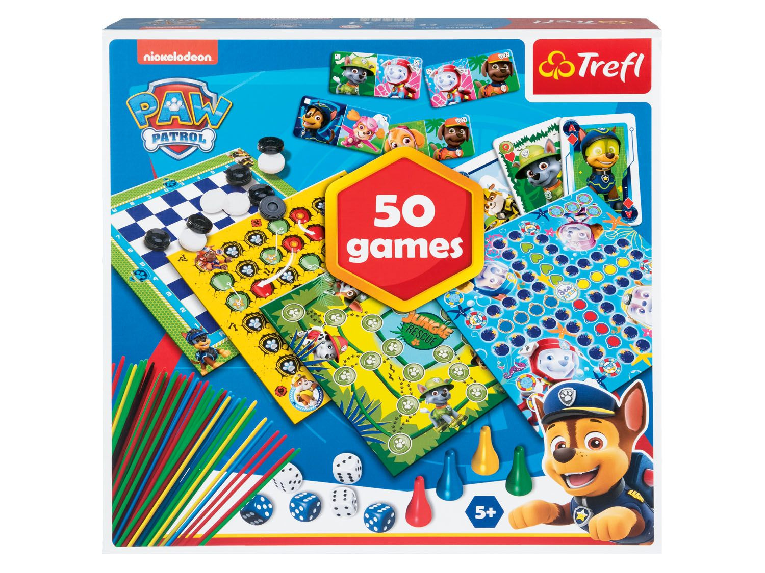 Prematuur uitblinken omdraaien Trefl Spelletjesdoos Paw Patrol, 50 spelletjes