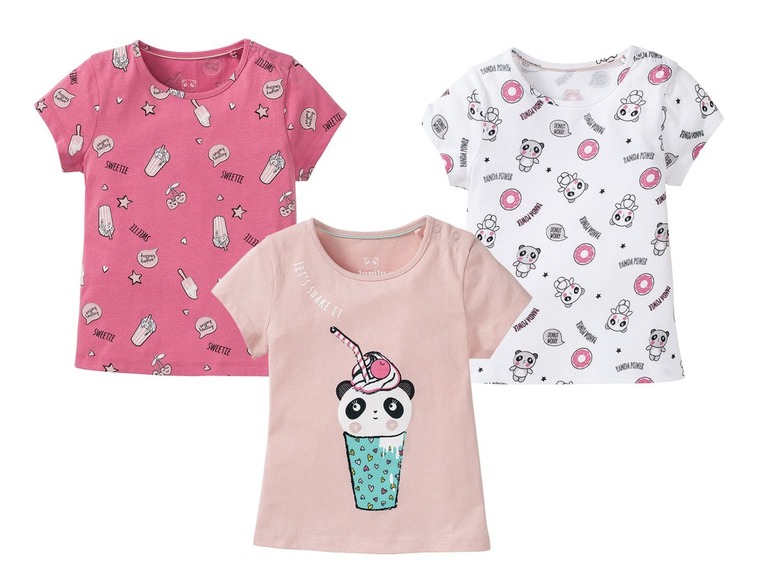 Ga naar volledige schermweergave: lupilu Set van 3 T-shirts voor meisjes - afbeelding 25